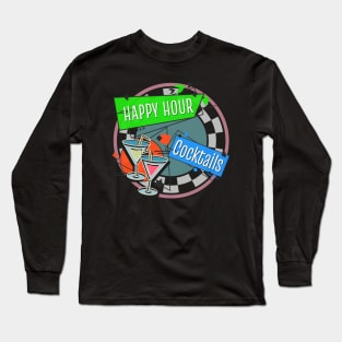 Happy Hour Cocktails Y2K retro Long Sleeve T-Shirt